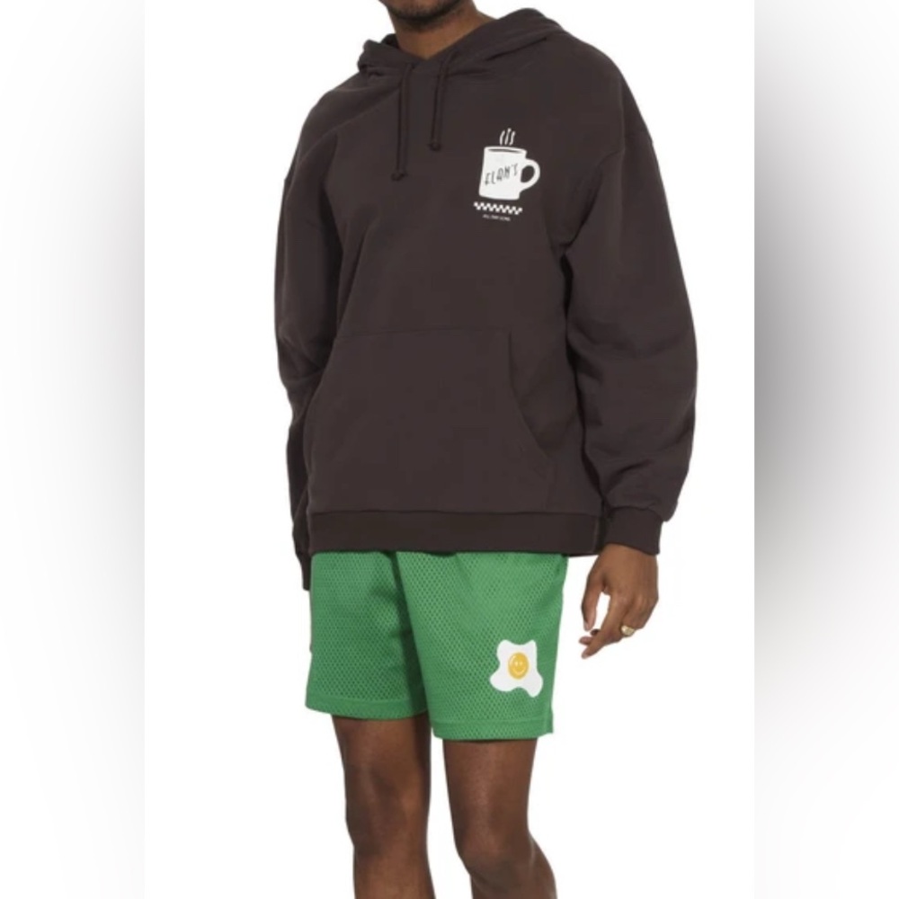 Flan Labs Mug Hoodie - NWT - Size S Men’s Brown Hoodie Sweatshirt